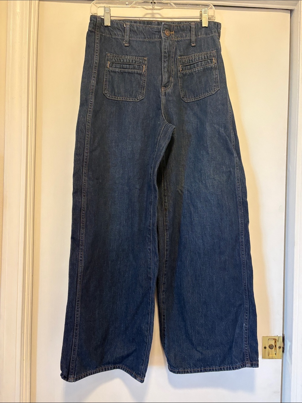 Old Navy Women's Drapey Denim, High-Rise Baggy Wide Leg Jean